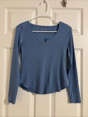 Women’s Casual Blue Long Sleeve Top